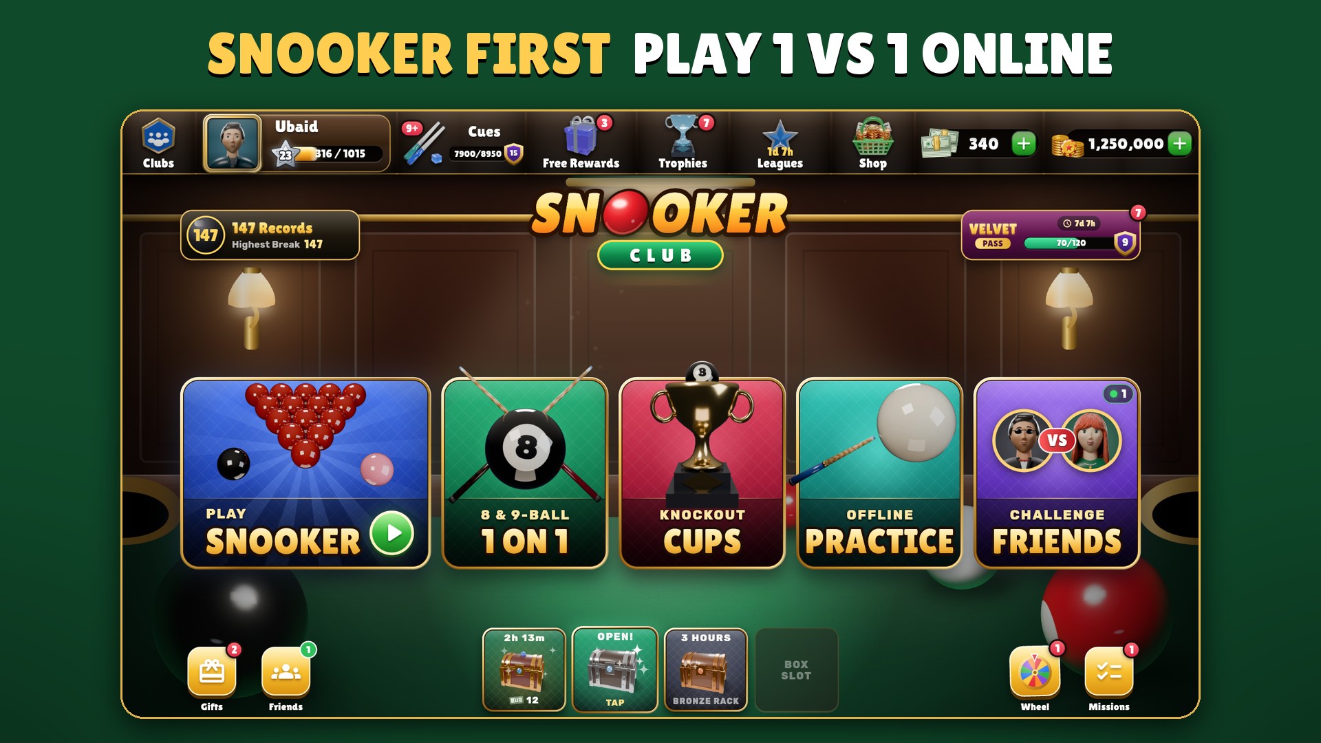 Snooker Club Main Lobby